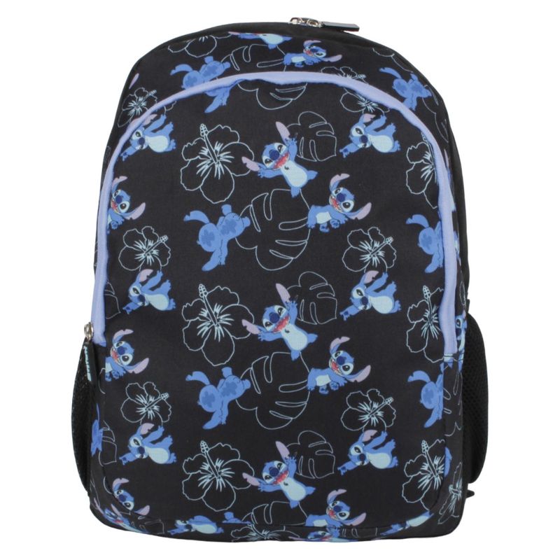 LILO & STITCH - Set Juvenil Mochila + Lonchera + Estuche Negro Lilo & Stitch
