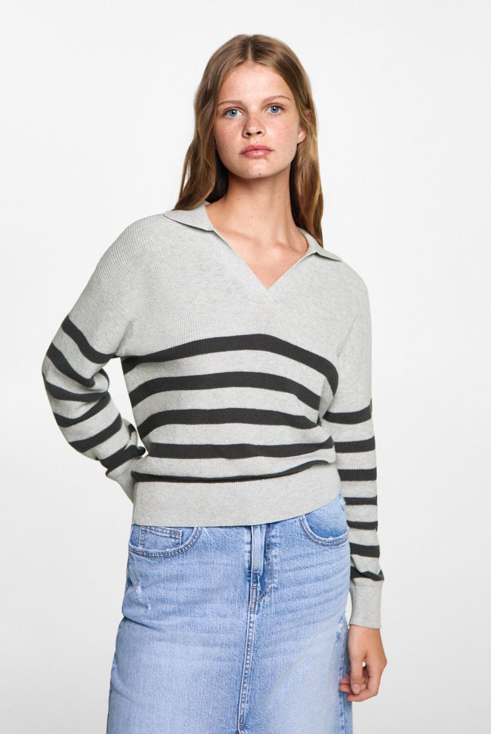 MANGO TEEN - Sweater Punto Rayas Mujer Mango Teen