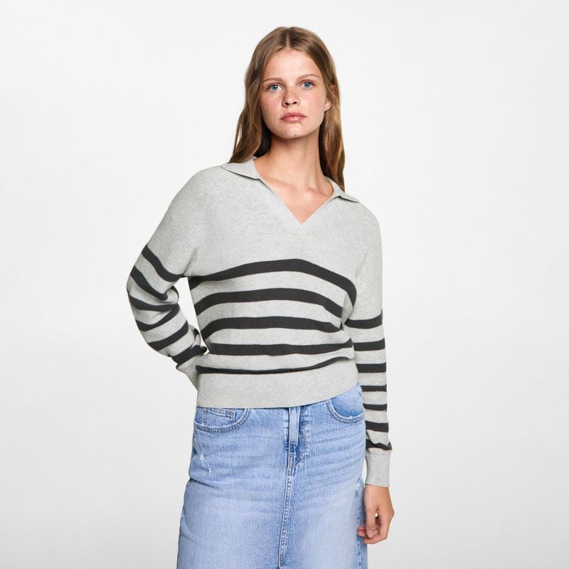 MANGO TEEN - Sweater Punto Rayas Mujer Mango Teen