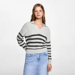 MANGO TEEN - Sweater Punto Rayas Mujer