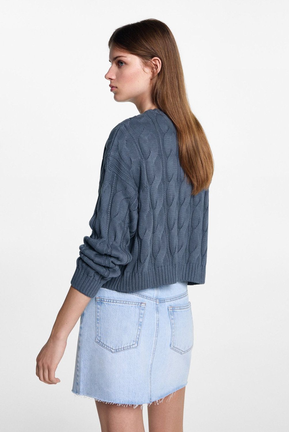 MANGO TEEN - Sweater Punto Trenzado Mujer Mango Teen