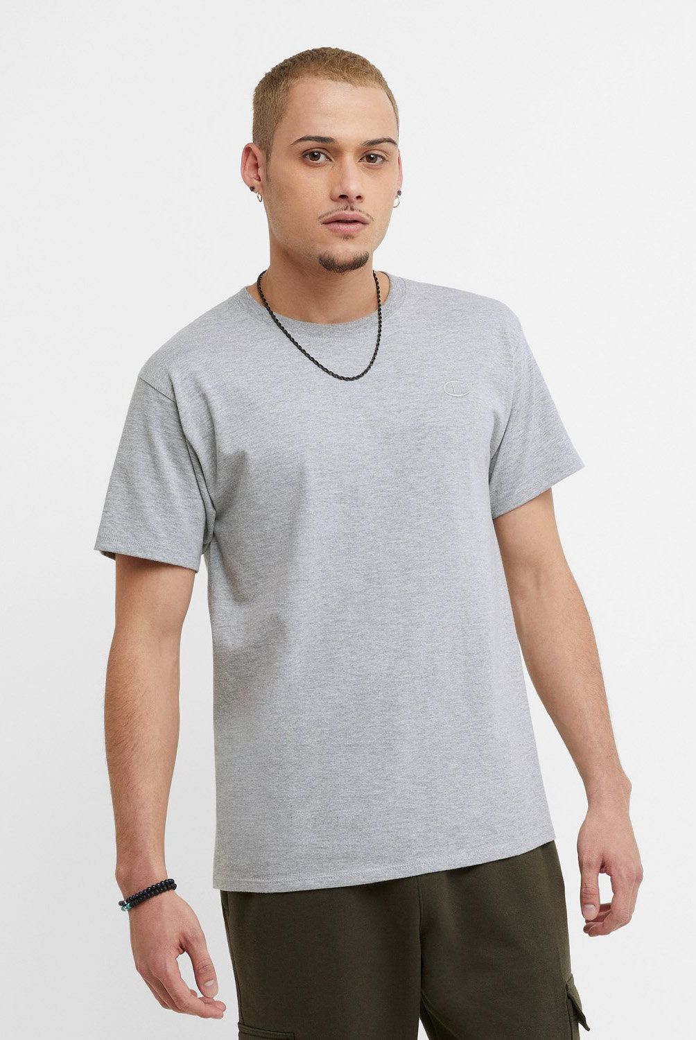 CHAMPION - Polera Manga Corta Algodón Hombre Champion