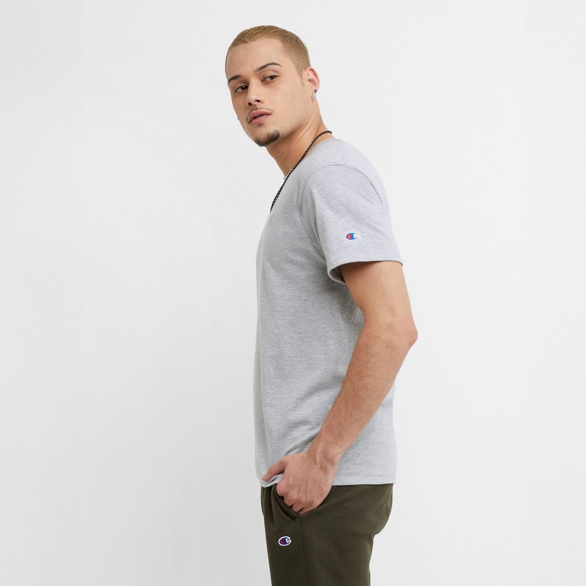 CHAMPION - Polera Manga Corta Algodón Hombre Champion