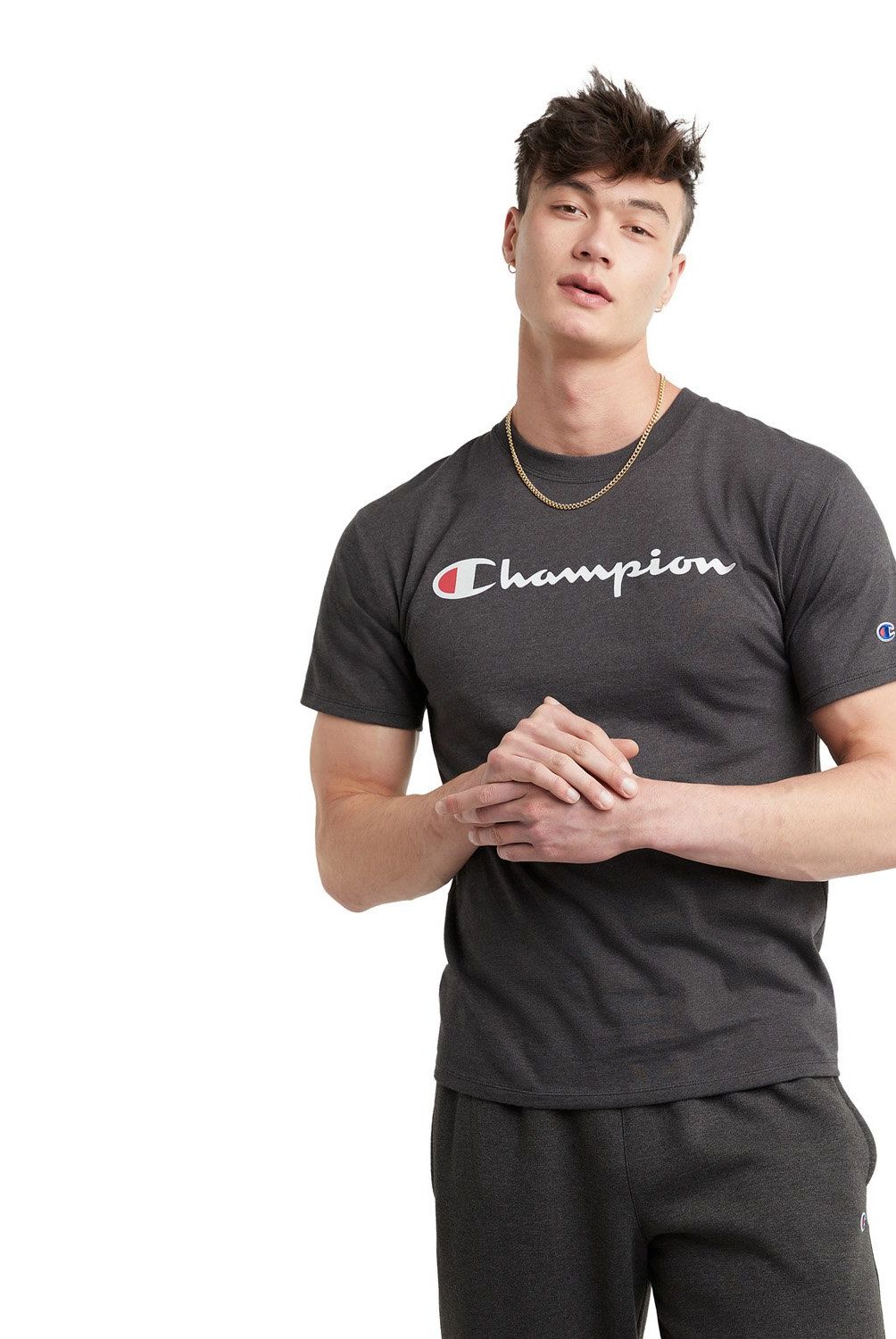CHAMPION - Polera Manga Corta Algodón Hombre Champion