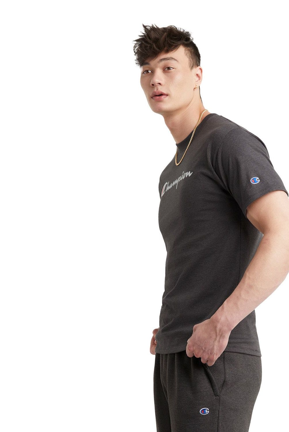 CHAMPION - Polera Manga Corta Algodón Hombre Champion