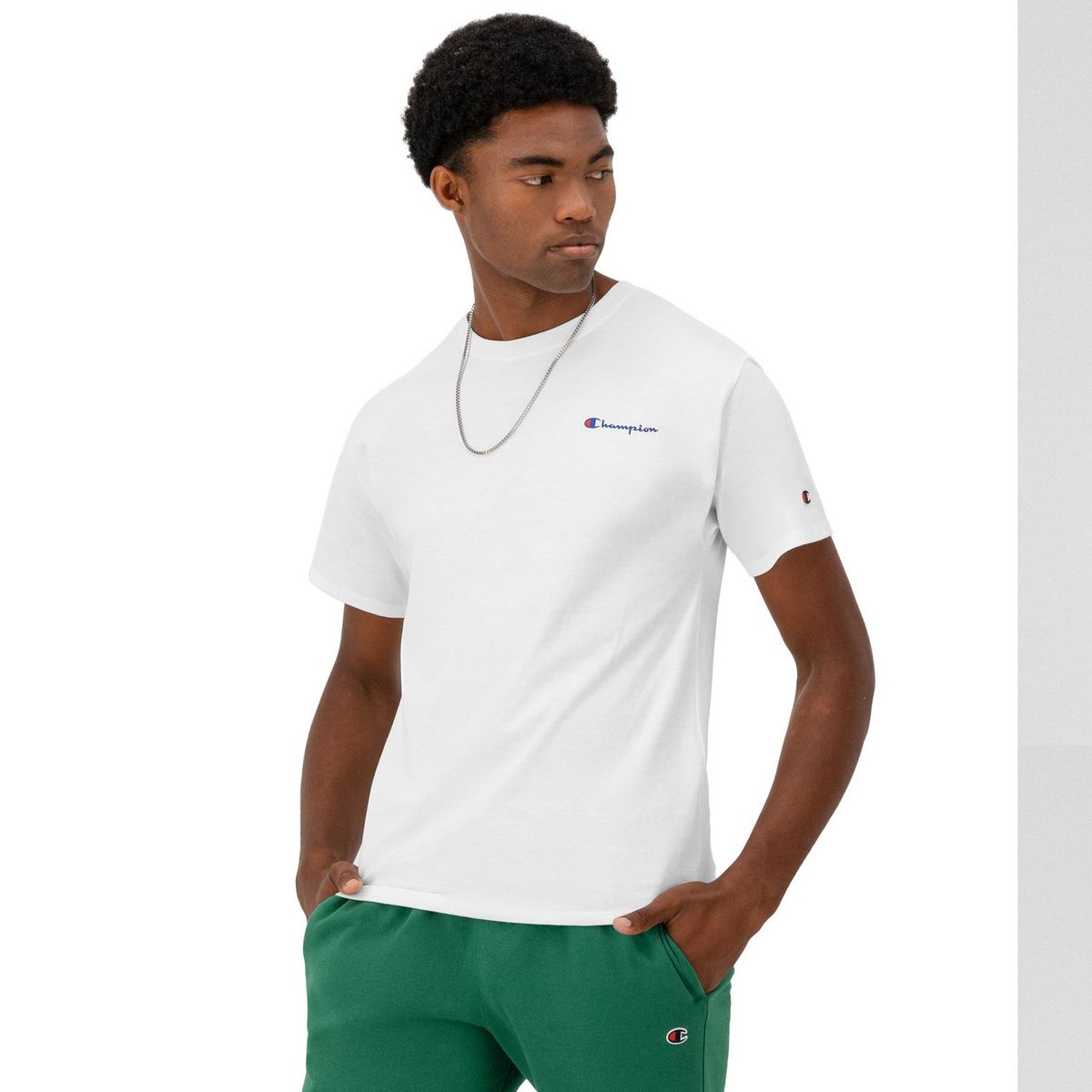 CHAMPION - Polera Manga Corta Algodón Hombre Champion