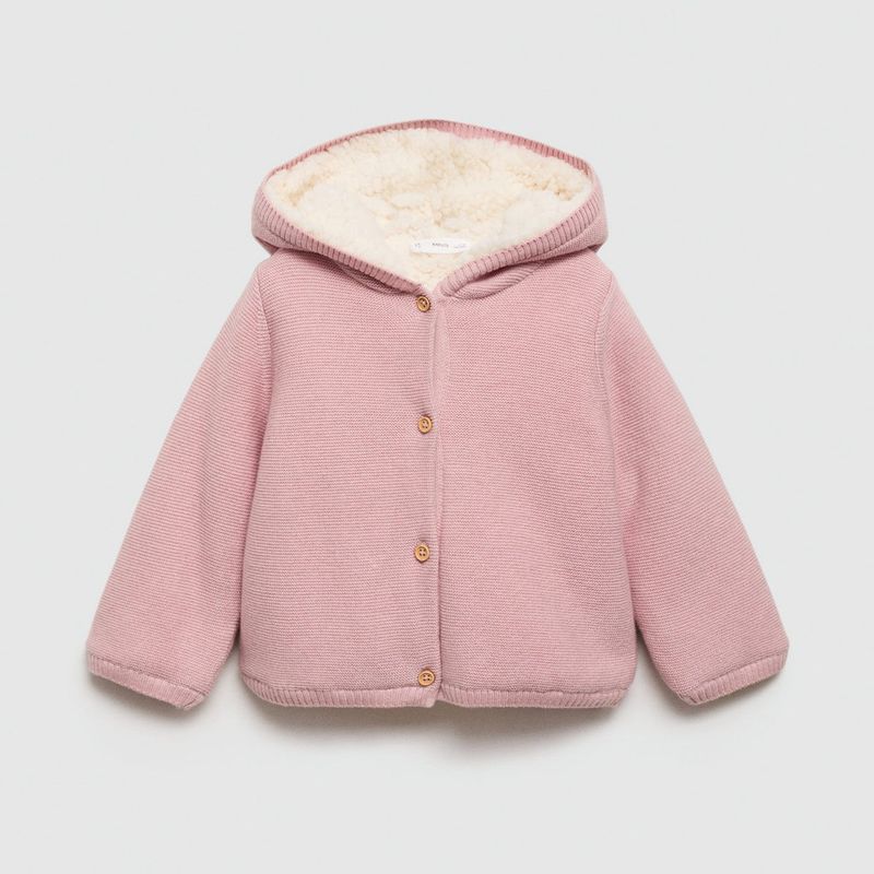 MANGO KIDS - Chaleco Borreguito Capucha Unisex Bebé Mango Kids
