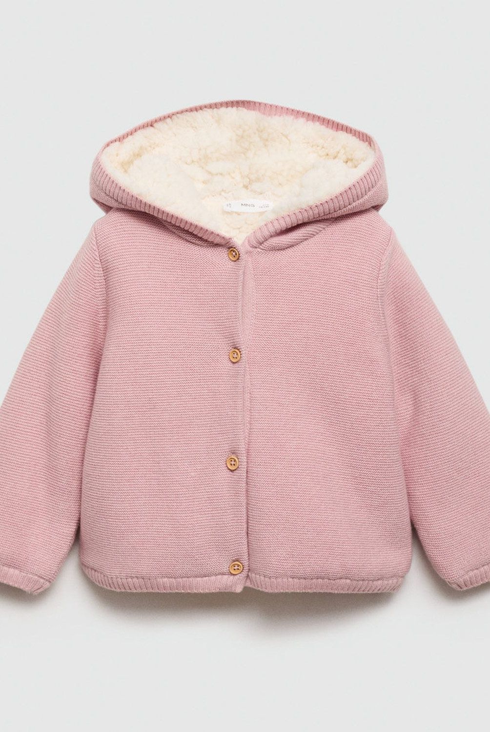 MANGO KIDS - Chaleco Borreguito Capucha Unisex Bebé Mango Kids