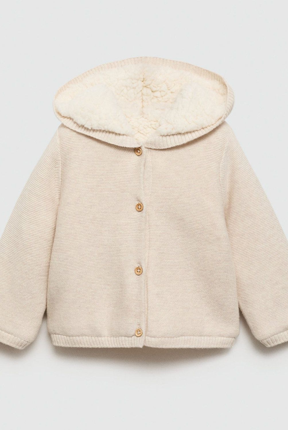 MANGO KIDS - Chaleco Borreguito Capucha Unisex Bebé Mango Kids