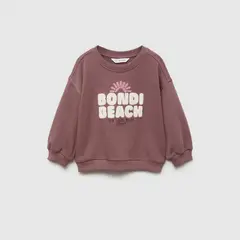 MANGO KIDS - Polerón Mensaje Bordado Bebé Niña