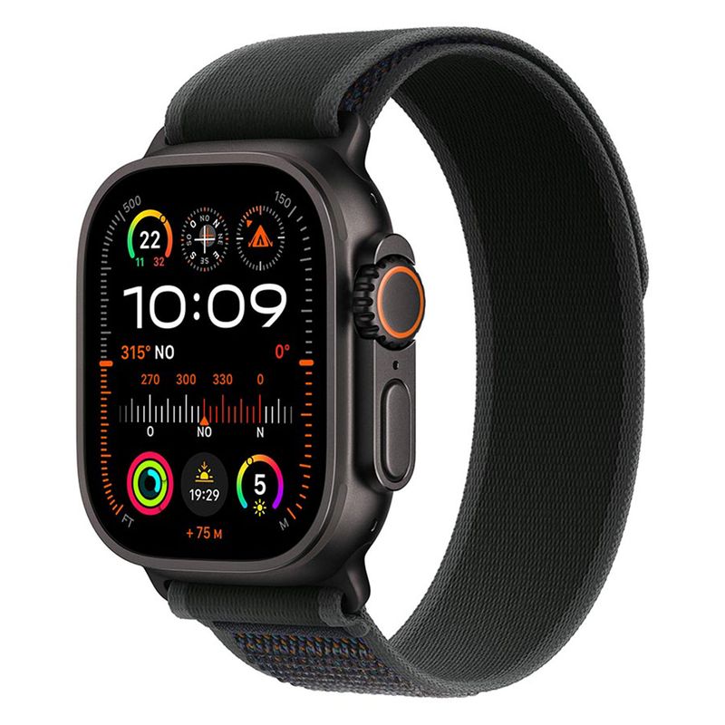 APPLE - Apple Watch Ultra2 (Gps+Cellular)-Caja de Titanio Negro de 49mm-Correa Loop Trail Negra-Talla M/L