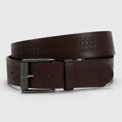 BASEMENT - Cinturón De Cuero Diseño Liso Casual Hombre