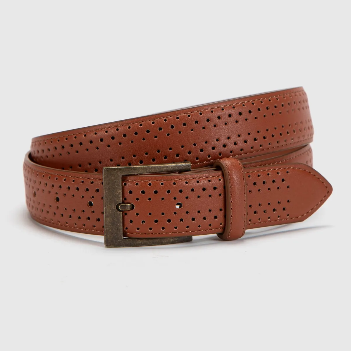 BASEMENT - Cinturón de Cuero Basement Diseño Liso Hombre