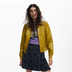 DESIGUAL - Chaqueta Biker Efecto Piel Mujer
