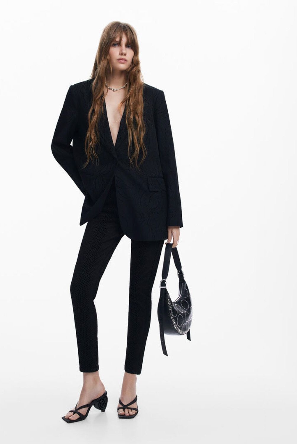 DESIGUAL - Blazer Troquelada Mujer Desigual