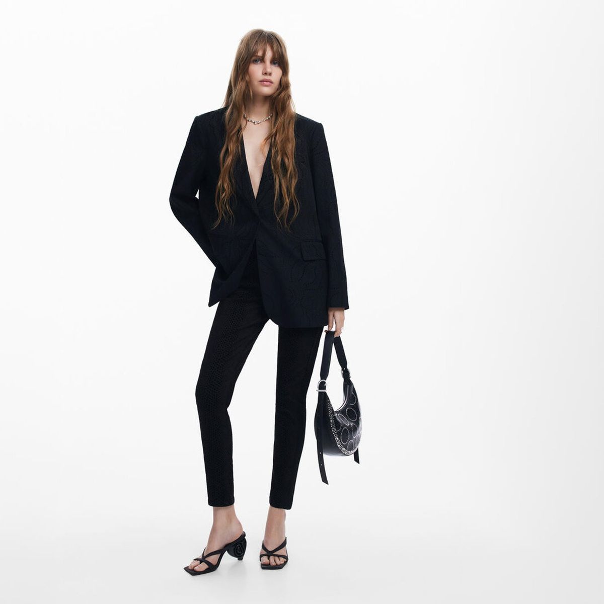 DESIGUAL - Blazer Troquelada Mujer Desigual