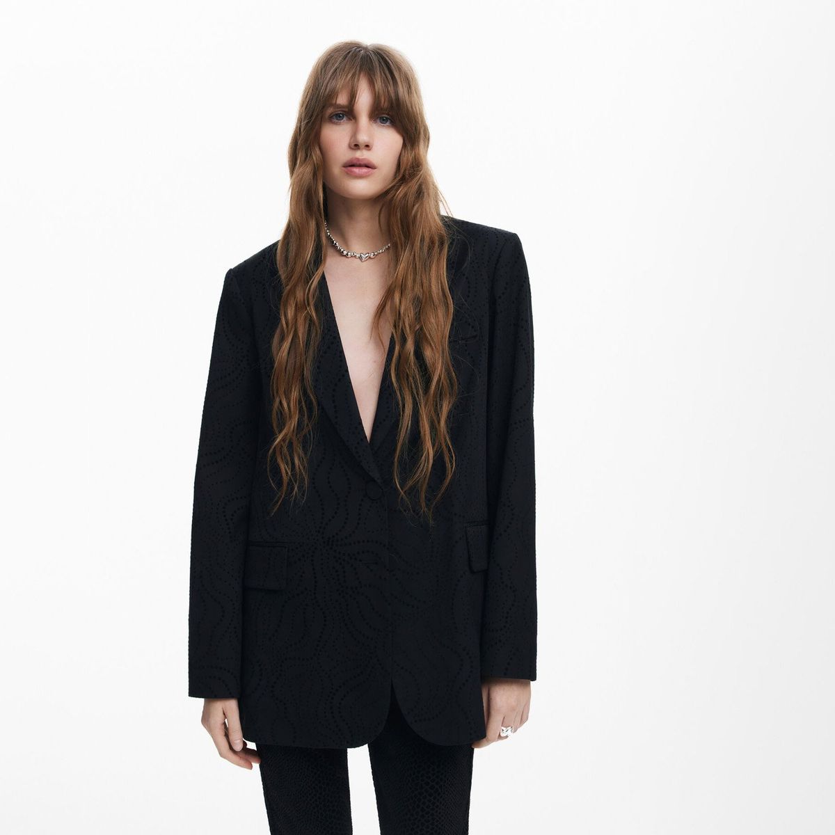 DESIGUAL - Blazer Troquelada Mujer Desigual