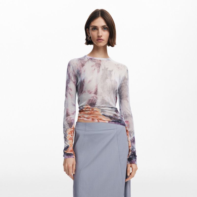 DESIGUAL - Sweater Cuello Perkins Arty Mujer Desigual