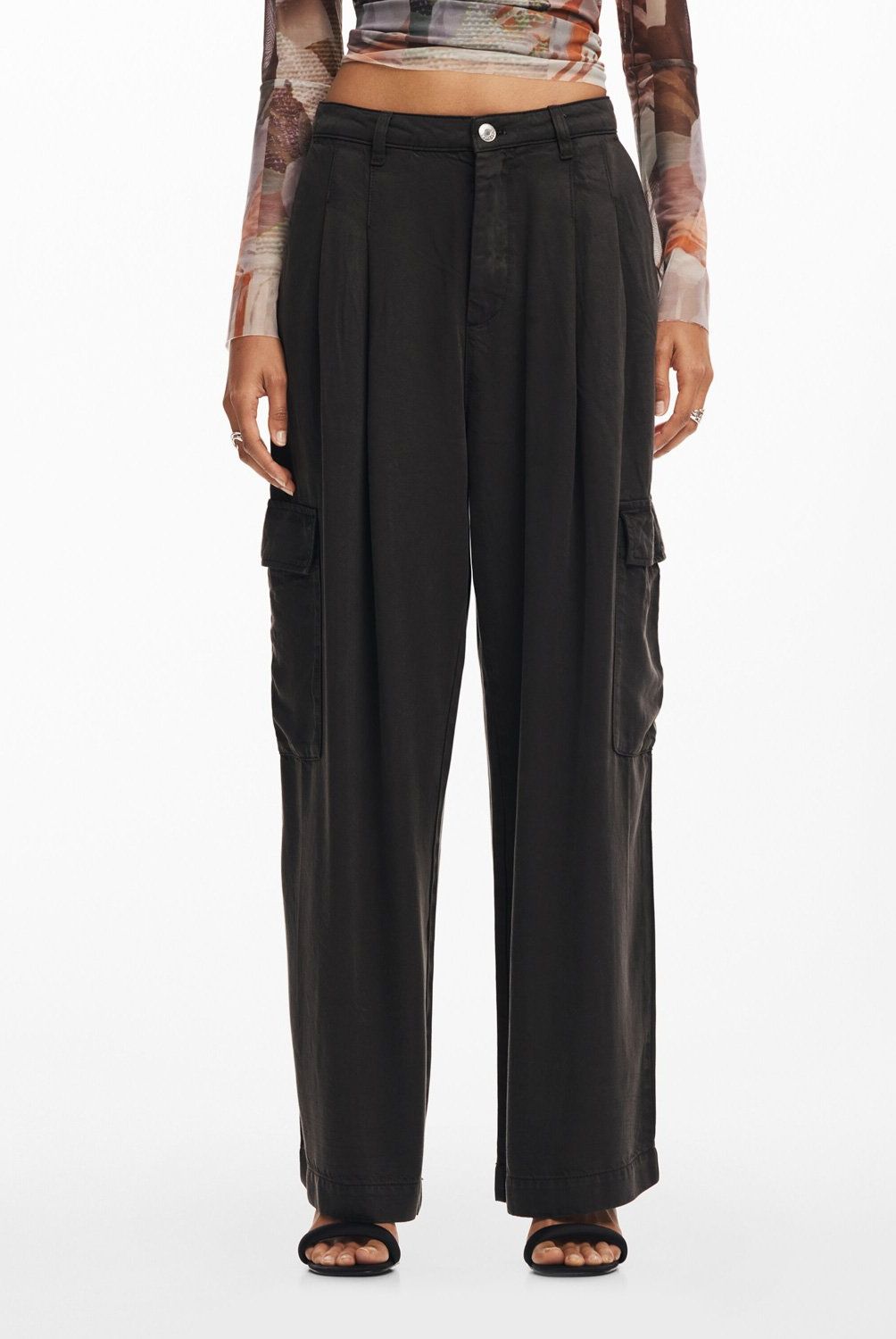 DESIGUAL - Pantalón Cargo Fluido Mujer Desigual