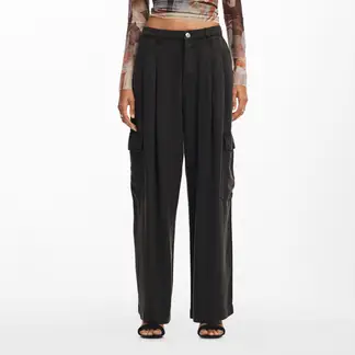 DESIGUAL - Pantalón Cargo Fluido Mujer