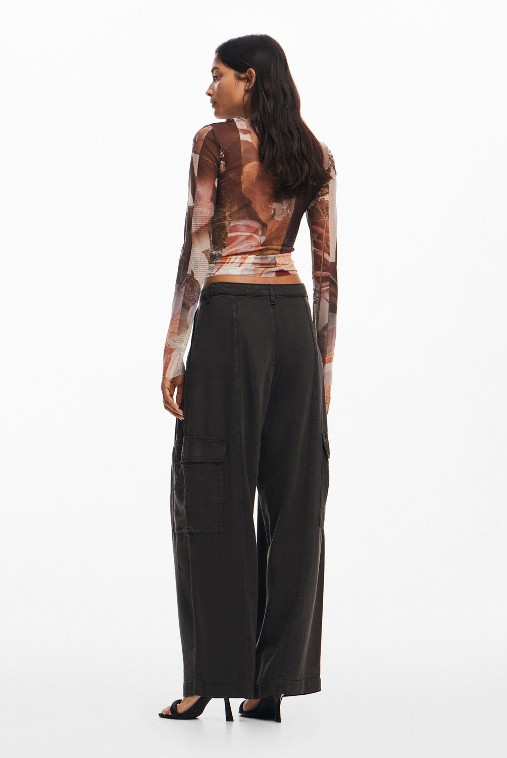 DESIGUAL - Pantalón Cargo Fluido Mujer Desigual
