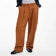 DESIGUAL - Pantalón Cargo Fluido Mujer