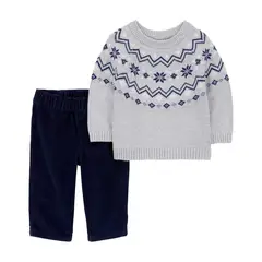 CARTER'S - Conjunto 2 Piezas Sweater y Pantalón Cotelé Bebé Niño