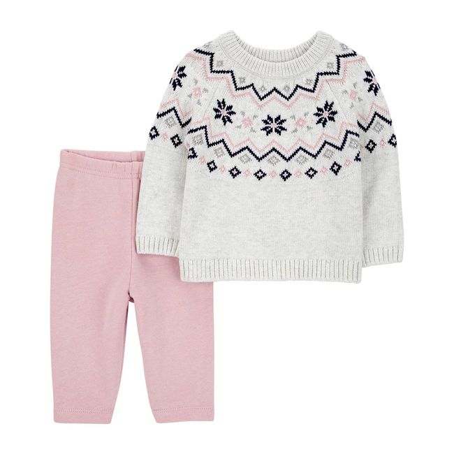 CARTER'S - Conjunto 2 Piezas Sweater y  Calza Bebé Niña Carter's