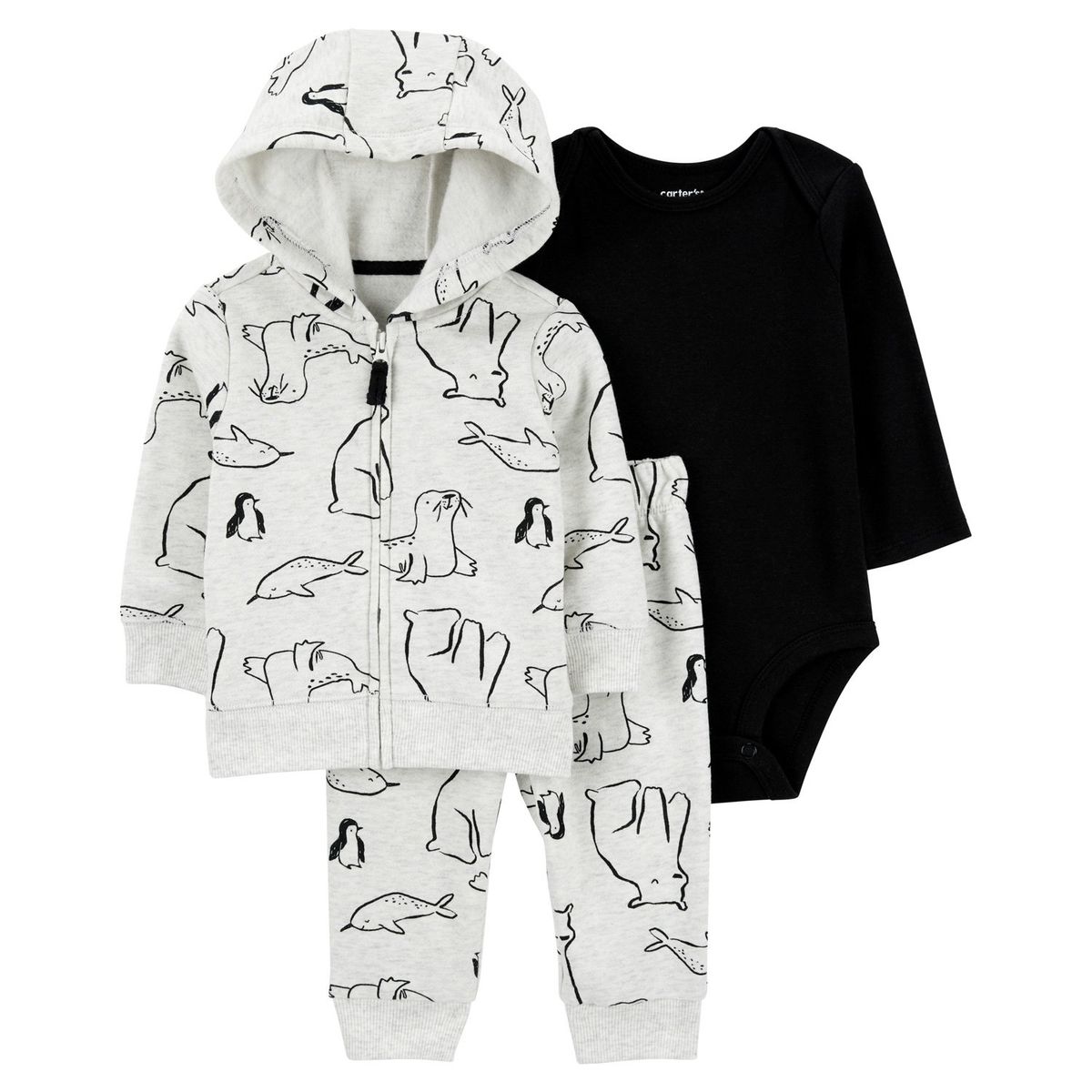 CARTER'S - Conjunto 3 piezas Poleron, Pantalón Buzo y Body Bebé Niño Carter's