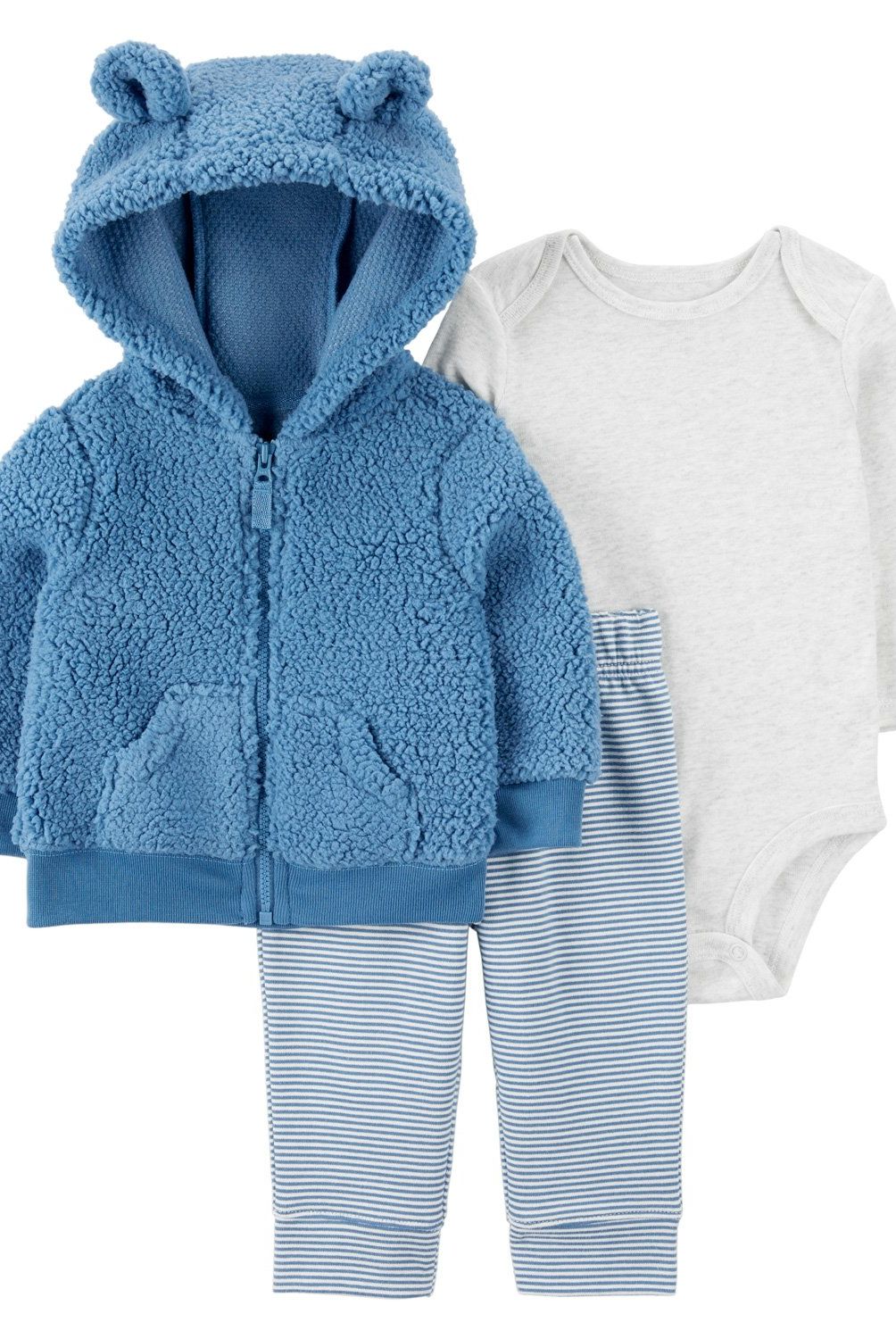 CARTER'S - Conjunto 3 piezas Poleron, Pantalón y Body Bebé Niño Carter's