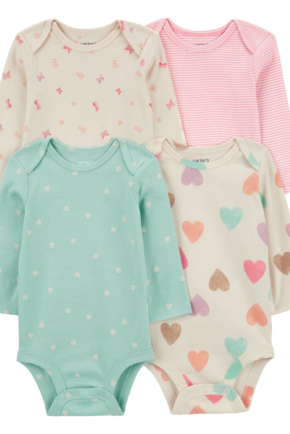 CARTER'S - Pack de Bodys Algodón 4 unidades Bebé Niña Carter's