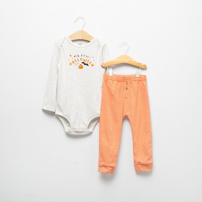 Conjunto 2 Piezas Halloween Body y Pantalon Bebé Unisex