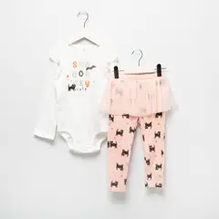 CARTER'S - Conjunto 2 Piezas Halloween Body y Calza Tutú Bebé Niña
