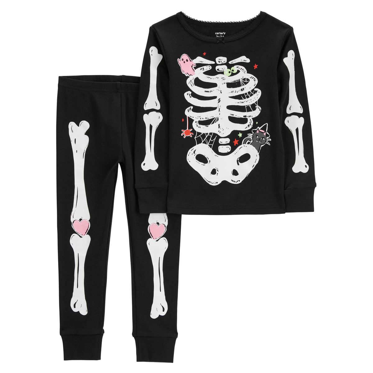 CARTER'S - Pijama 2 Piezas Halloween Algodón Niña Carter's - Brilla en la oscuridad