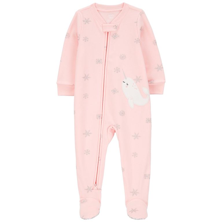 Pijama Polar Aplicación Bebé Niña
