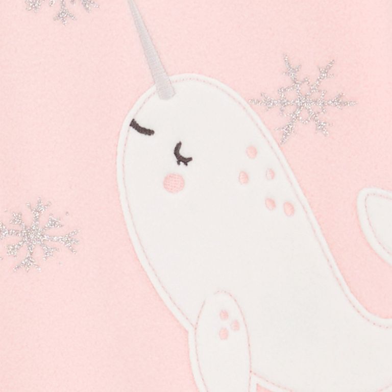 Pijama Polar Aplicación Bebé Niña