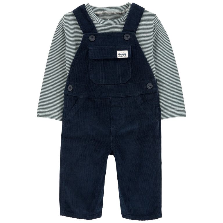 Conjunto 2 Piezas Polera y Jardinera Cotelé Bebé Niño