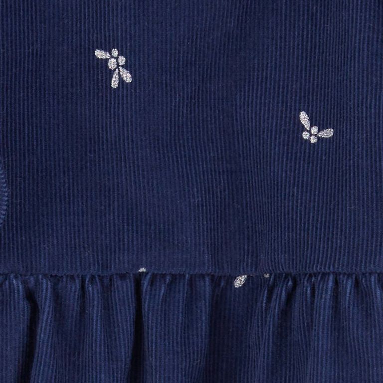 Conjunto 2 Piezas Enterito Cotelé y Pantys Bebé Niña
