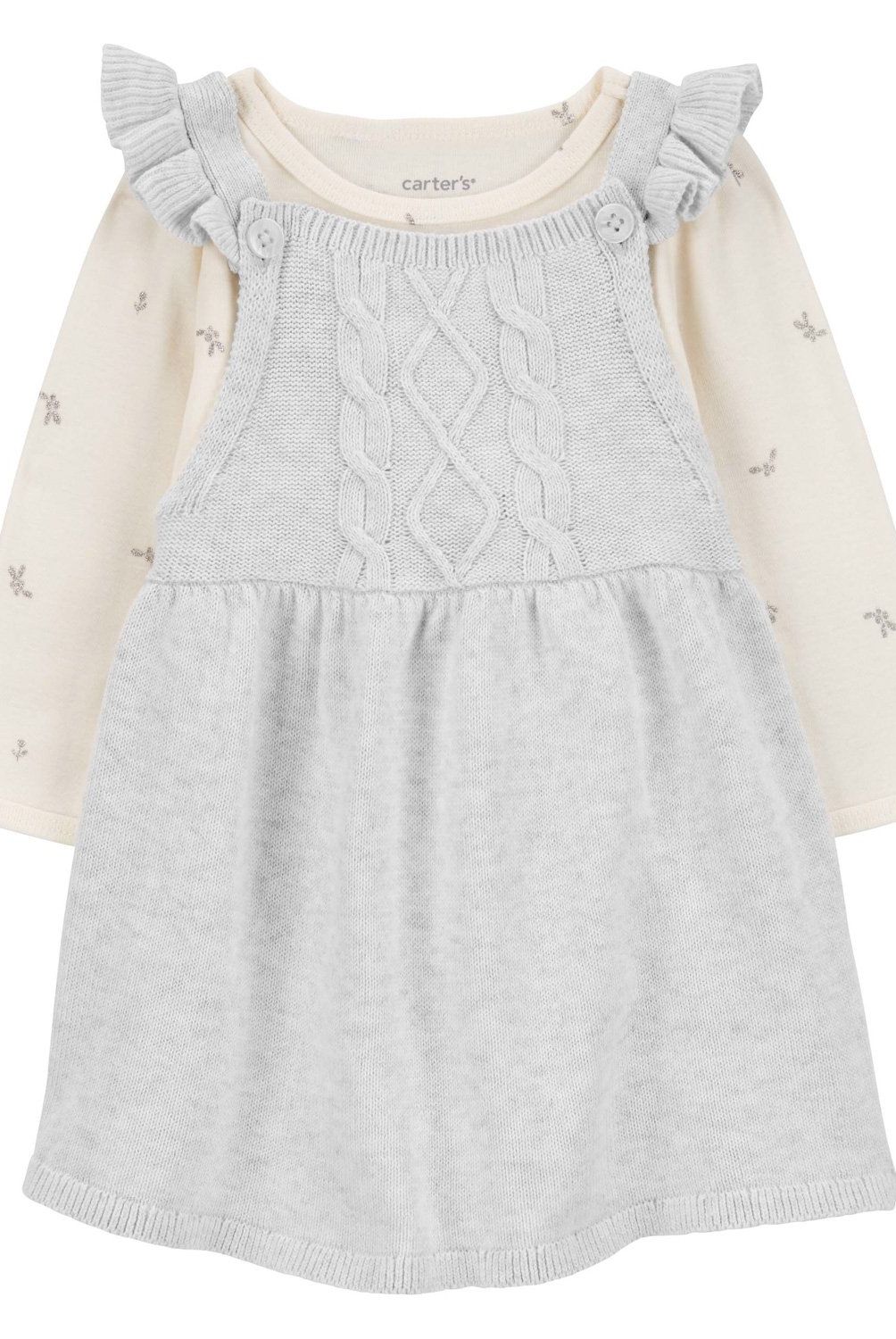 CARTER'S - Conjunto 2 Piezas Vestido Tejido y Body Bebé Niña Carter's