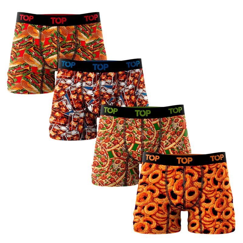 TOP - Pack De 4 Boxer Algodón Hombre Top