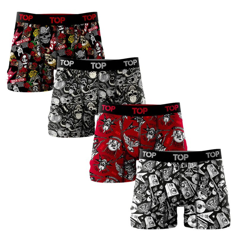 TOP - Pack De 4 Boxer Algodón Hombre Top