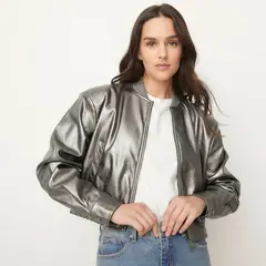 VERO MODA - Chaqueta Bomber Metalizada Mujer