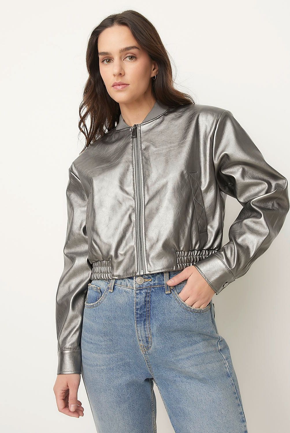 VERO MODA - Chaqueta Bomber Metalizada Mujer Vero Moda
