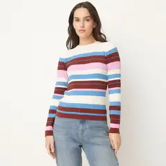VERO MODA - Sweater Rayas Cuello Redondo Mujer