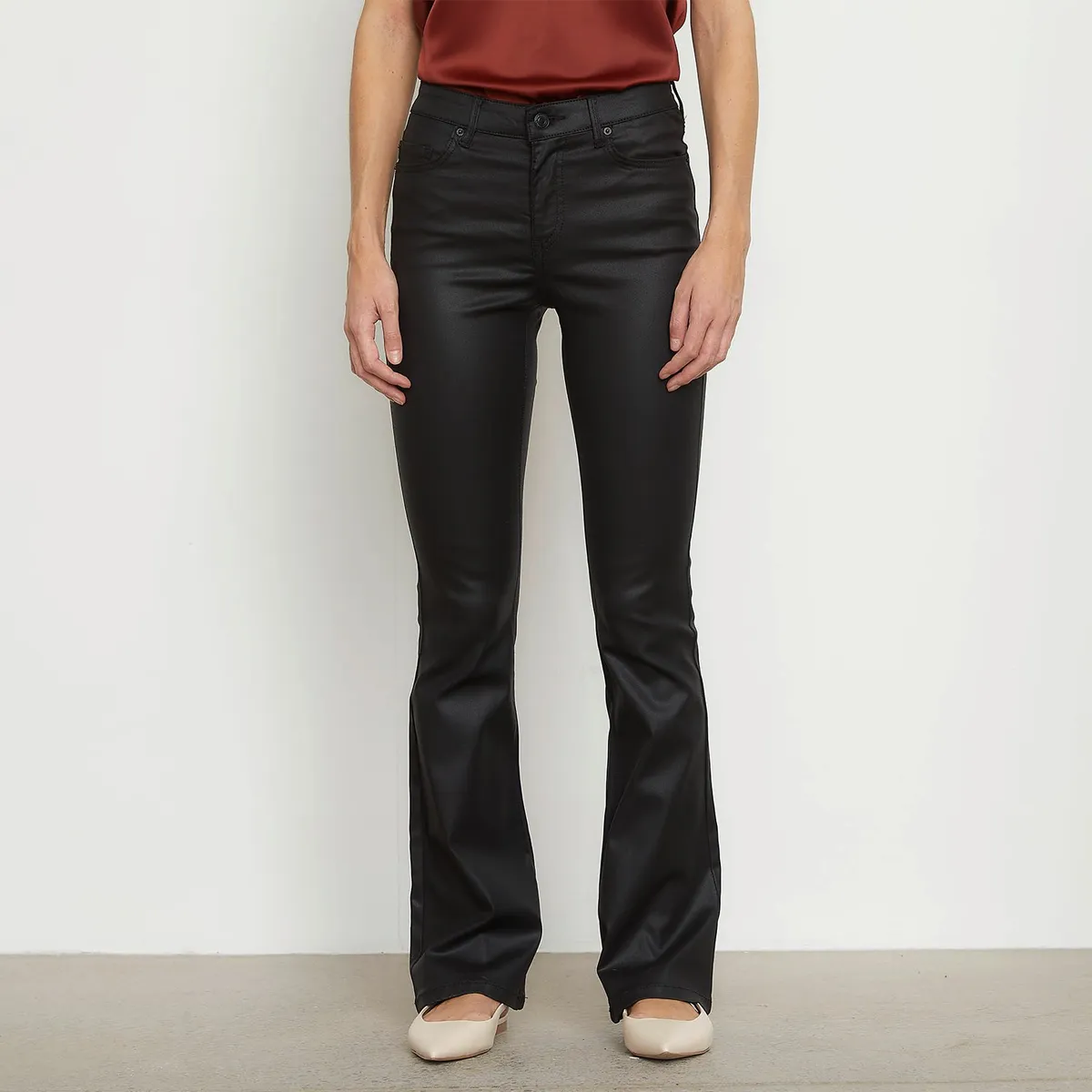 VERO MODA - Pantalón Efecto Piel Mujer Vero Moda