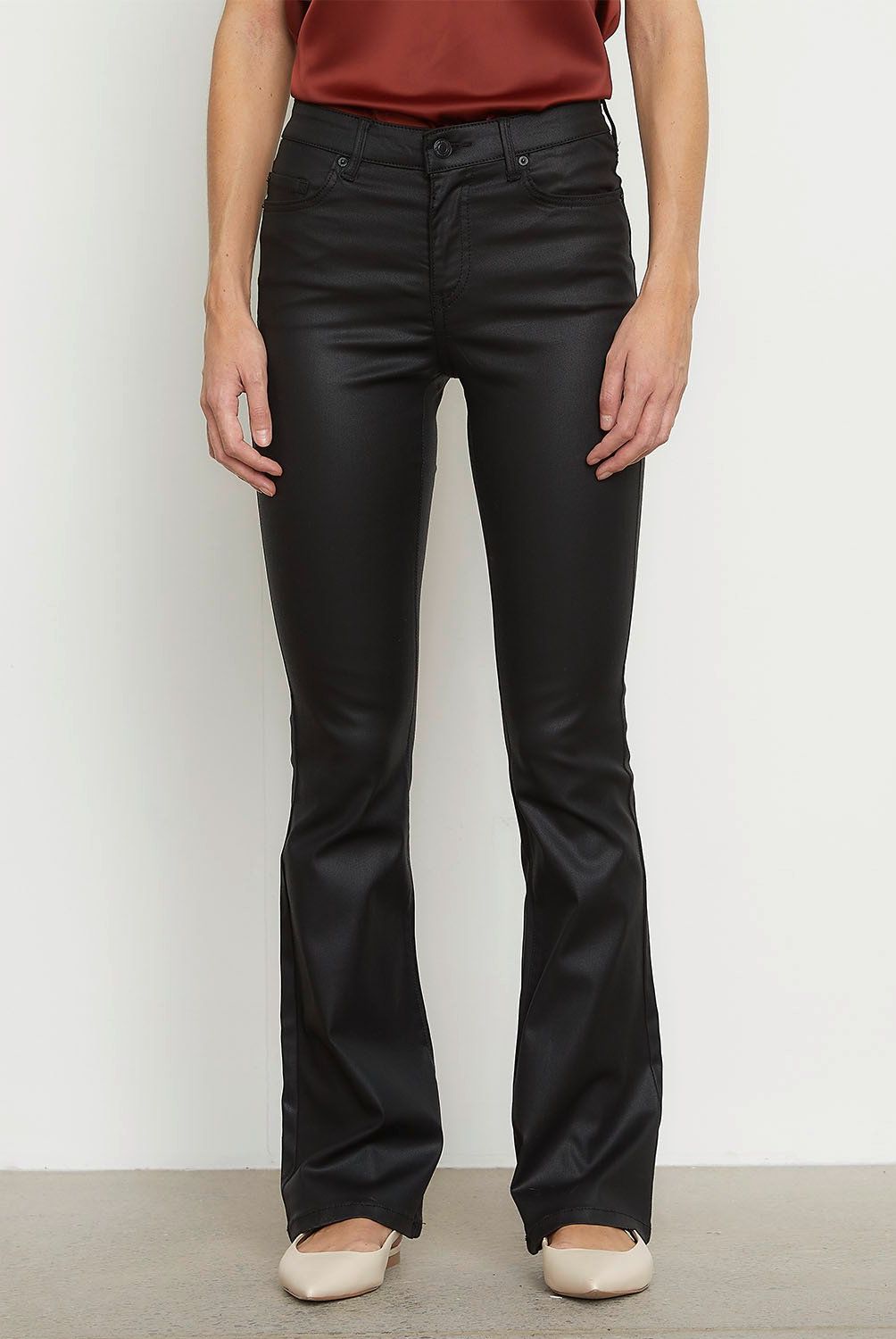 VERO MODA - Pantalón Efecto Piel Mujer Vero Moda