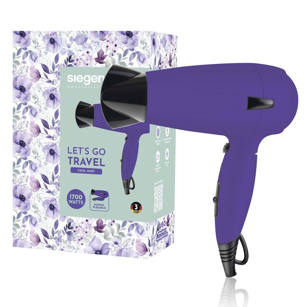 SIEGEN - Secador Let`S Go Travel  Siegen SG-3012C50 1700W DC