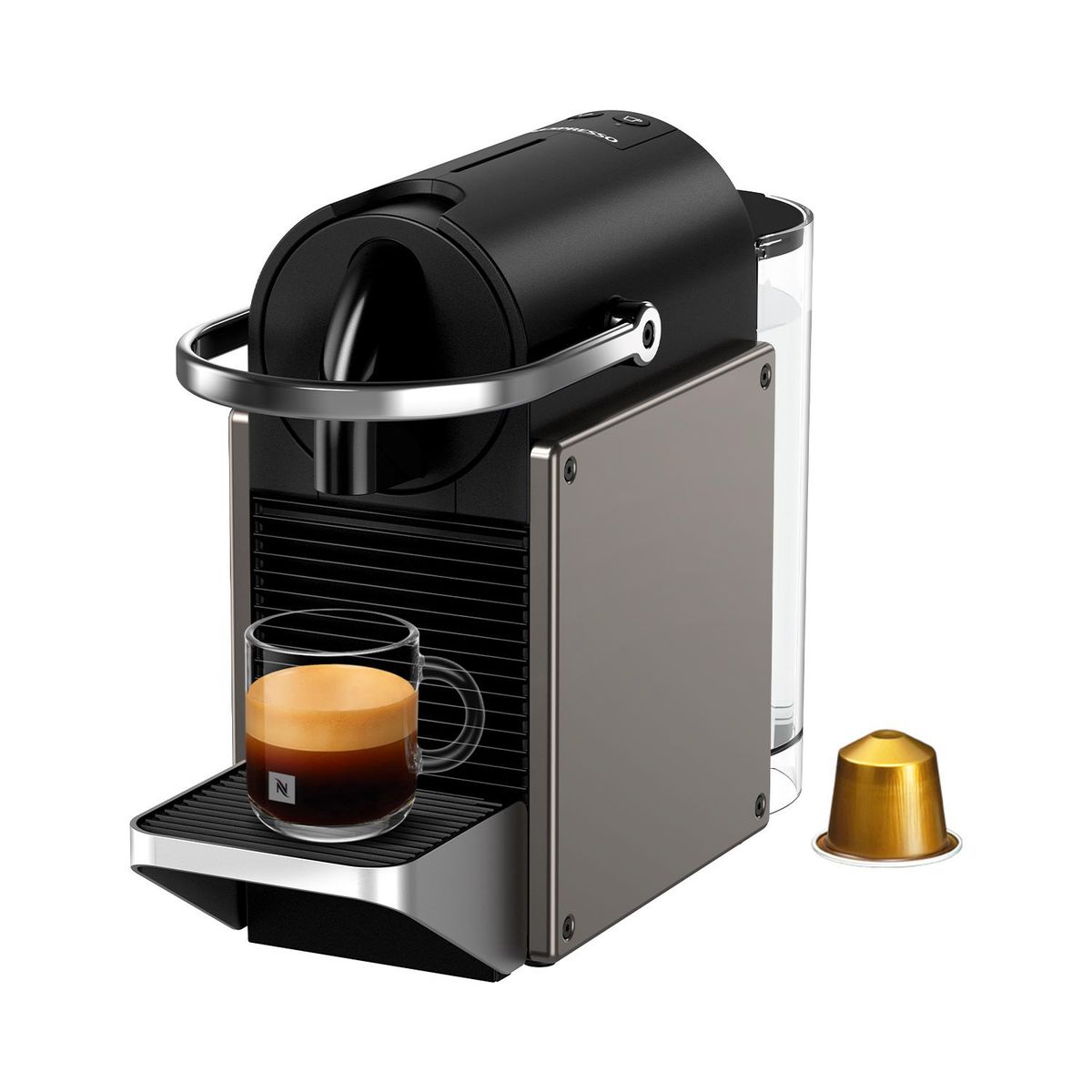 NESPRESSO - Cafetera con Cápsulas Pixie1 Titan Nespresso