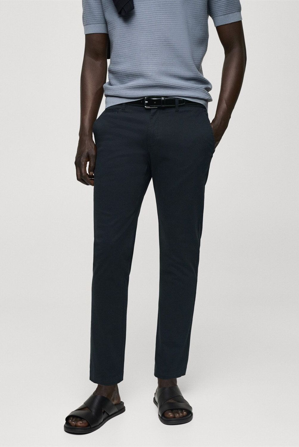 MANGO MAN - Pantalón Algodón Tapered Crop Hombre Mango Man