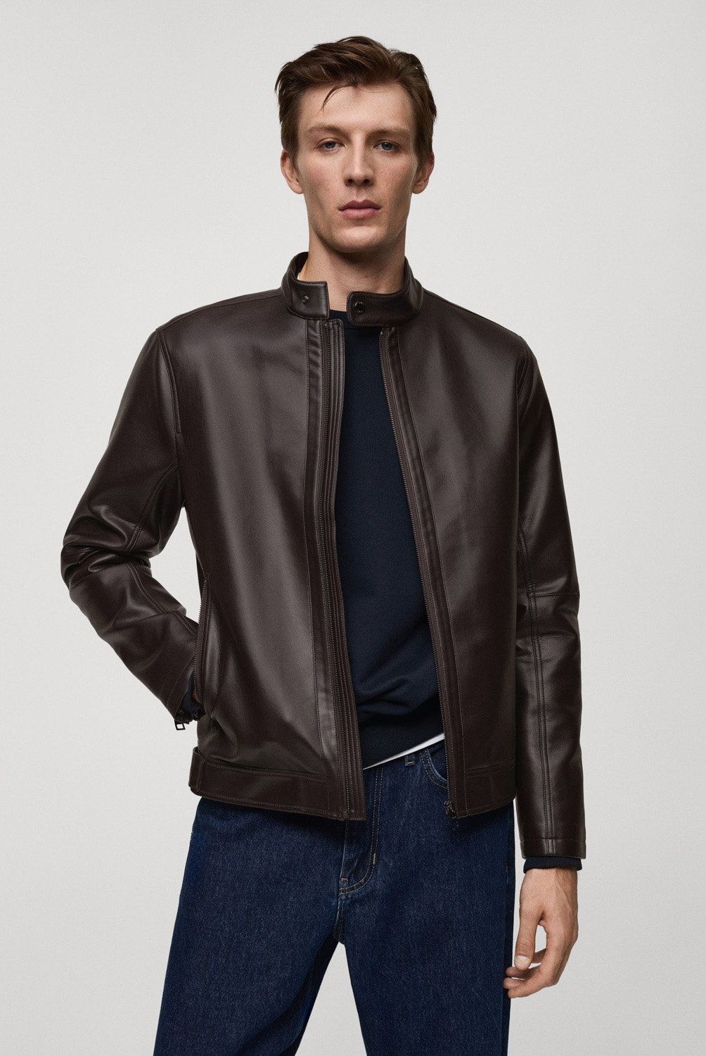 MANGO MAN - Chaqueta Efecto Piel Napa Hombre Mango Man